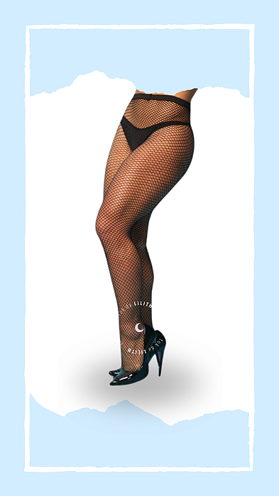 Meia Calça Arrastão fina Yaffa