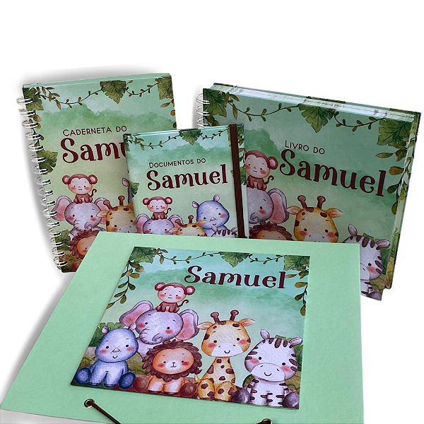 Kit Caderneta de Vacina e Livro do Bebê Personalizado + Brinde