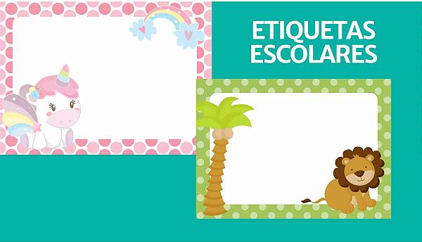 Etiquetas escolares personalizados para lápis