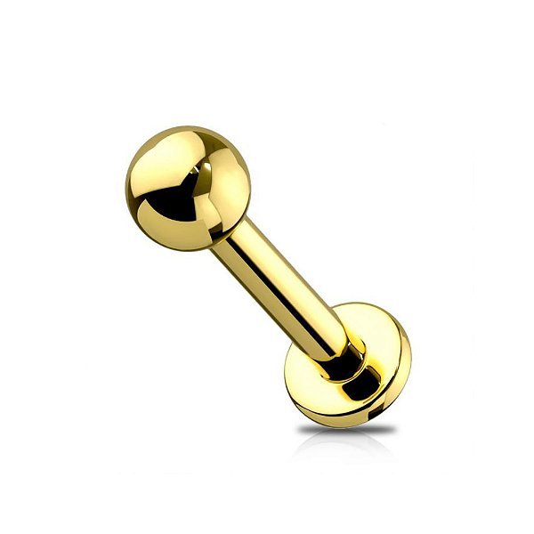 Joia Labret Liso | PVD Gold | Piercing de Orelha