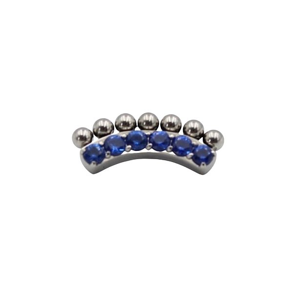 Joia Cluster com Esferas 6 CZ | Titânio | Piercing de Orelha