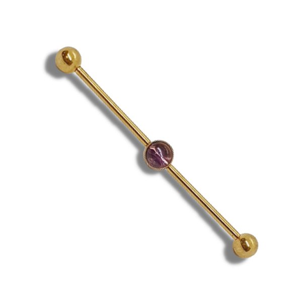 Transversal/Industrial pedra central - PVD gold