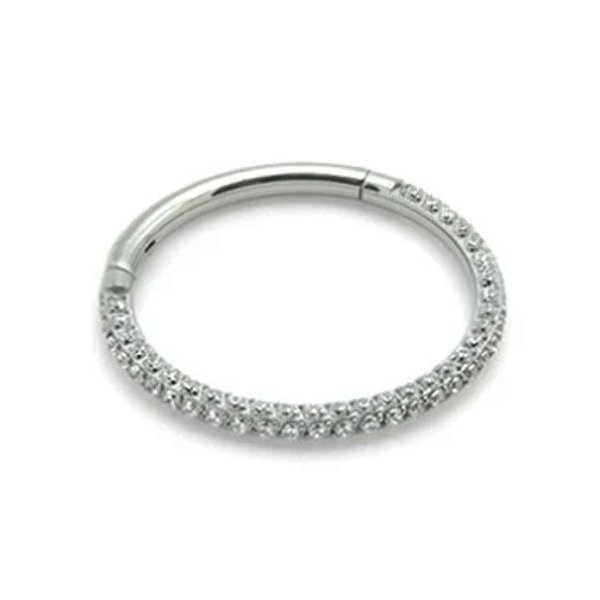 Segmento Cravejado 270° | Titânio | Piercing de Argola