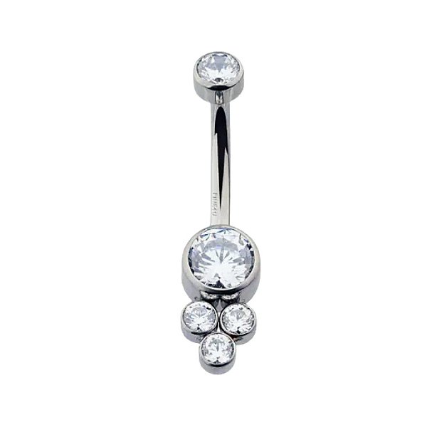 Navel Super Trio - Titânio | Piercing de Umbigo
