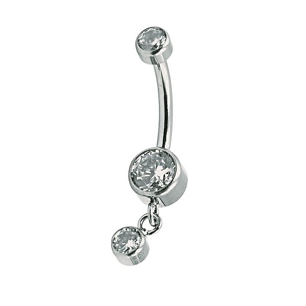 Piercing Umbigo Flat e Pingente | Titânio