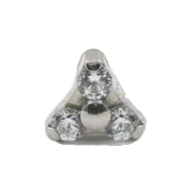 Joia Labret Trinity CZ | Aço 316L | Piercing de Orelha