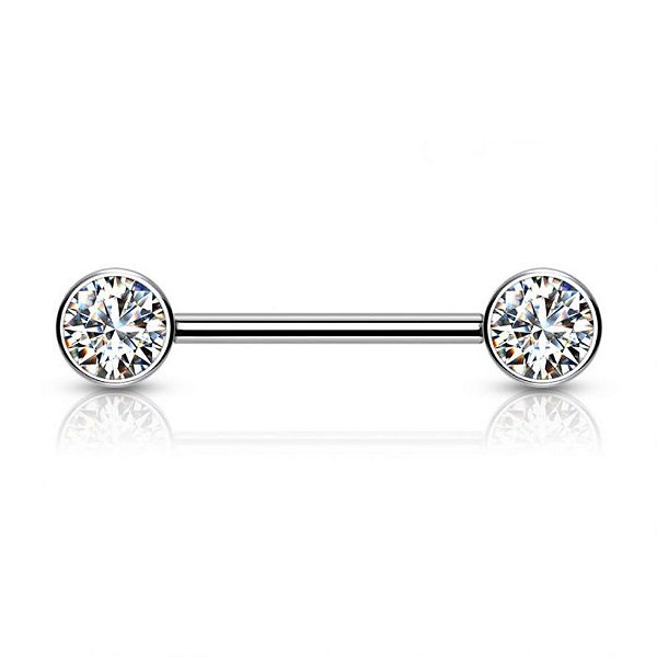 Piercing Mamilo Pedras 3mm | Titânio | Piercing Íntimo