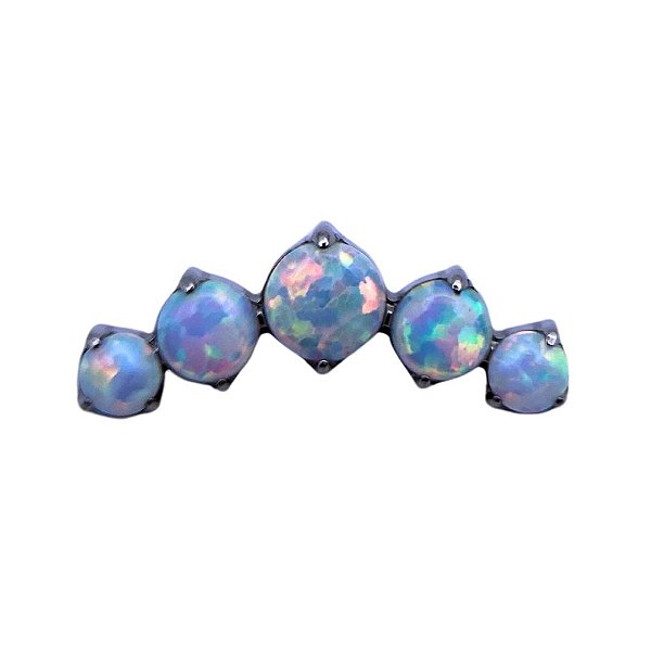 Joia Cluster CZ Opala | Titânio | Piercing de Orelha
