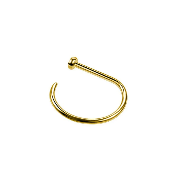 Piercing D-Ring | Tit. PVD Gold | Piercing de Nariz