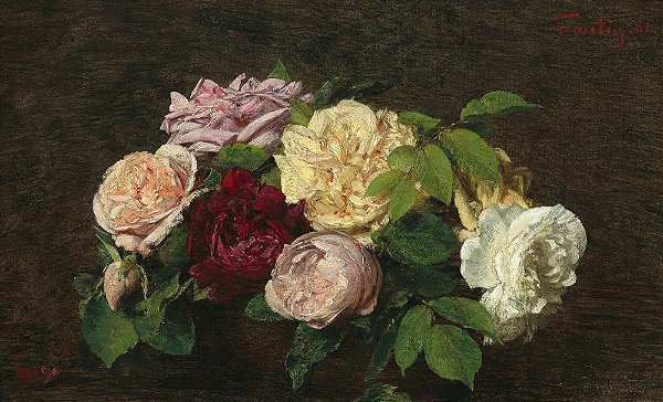 Rosas na mesa