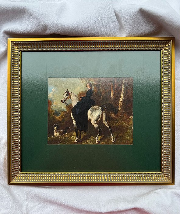 Amazona em seu cavalo