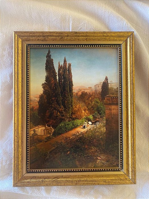 Gabinete de Setembro - Vista do jardim da Villa d'Este em Tivoli