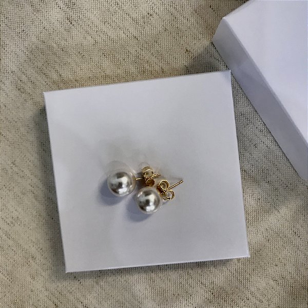 Brinco Semijoias com  Pérola