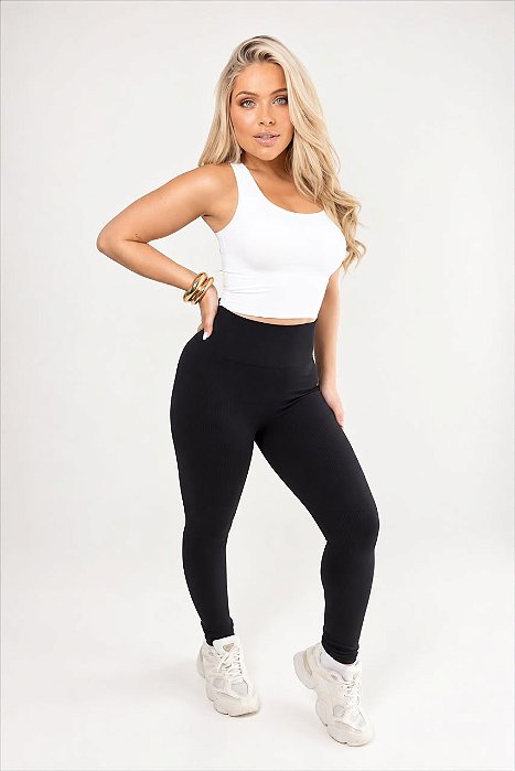 LEGGING CANELADA PREMIUM - PRETO