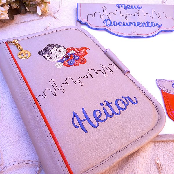 kit Capa caderneta de vacina e porta certidão