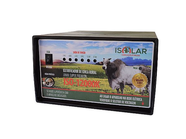 ELETRIFICADOR CERCA ELÉTRICA SUPER PREMIUM ISO-12000K