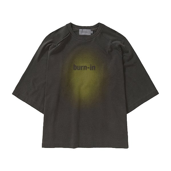 Camiseta Quadro Creations Burn-in Oversized Raglan Stoned Acid Green