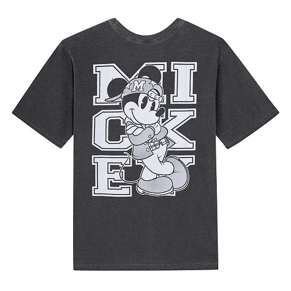 Tee High Mickey Script Black