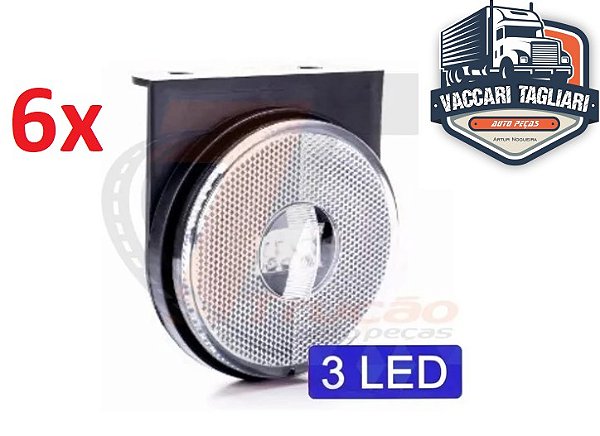 6 Lanterna Lateral Carreta Randon Led Bi Volt 12 24v