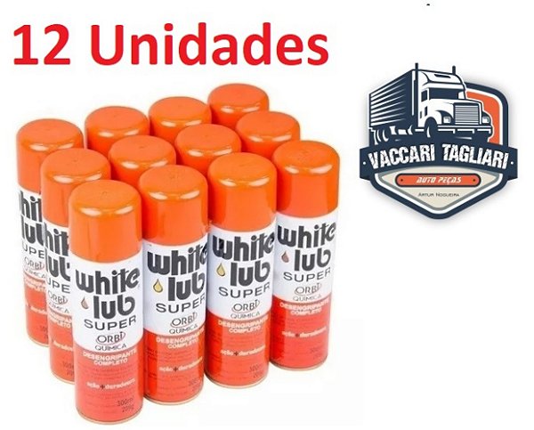 Desengripante Lubrificante Spray 300ml White Lub 12 Unidades