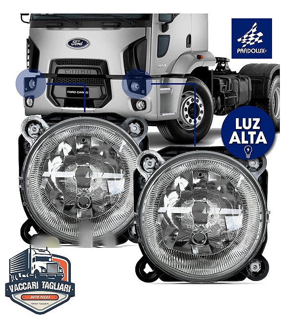 Par Farol Luz Alta Caminhão Ford Cargo Panda a partir 2011