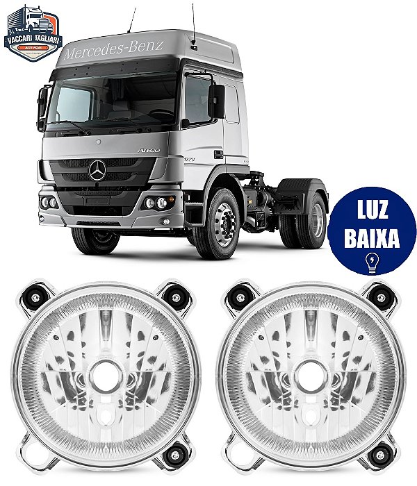 Par Bloco Farol Atego Atron Actros Caminhao Luz Baixa