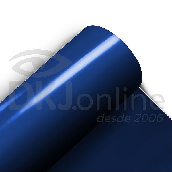 Interline - Vinil adesivo polimérico vivid medium blue (azul médio rivera) brilho 61 cm de largura - Aplike