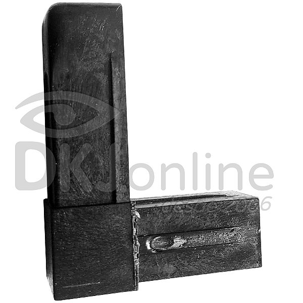 Conector L preto para estruturas de metalon e alumínio de 1" (25 mm) Pct com 10 unds