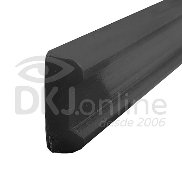 Perfil plástico vareta chata para toldos em PVC preto rolo com 6 mts