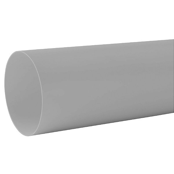 Perfil plástico tubo redondo 10 mm em poliestireno cinza 3 metros