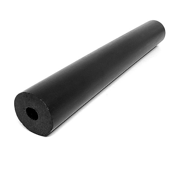 Perfil plástico tubo redondo 22,09 mm x 7,42 mm preto