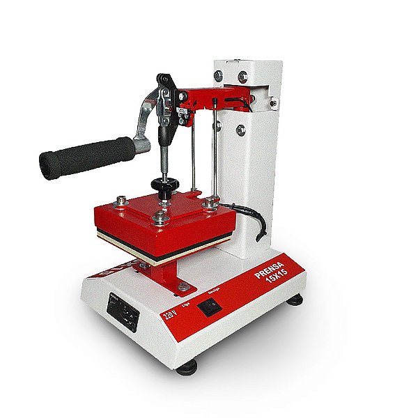 Prensa térmica plana 15x15 cm para sublimação e DTF