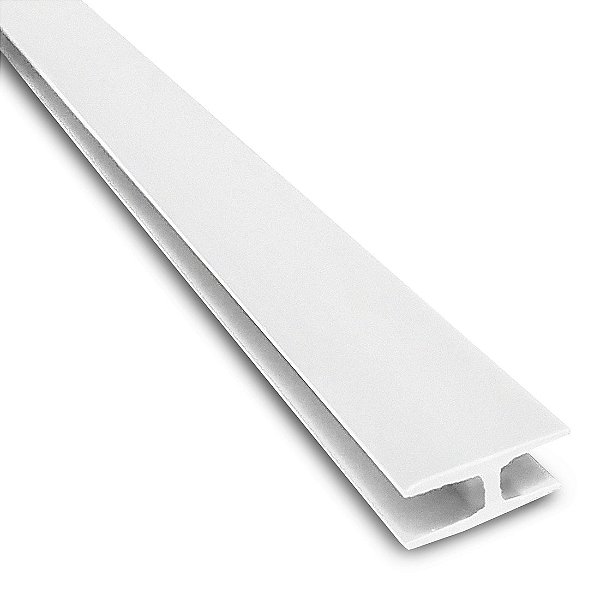 Perfil plástico H 12x12 mm abertura de 3 mm em PS ou PVC