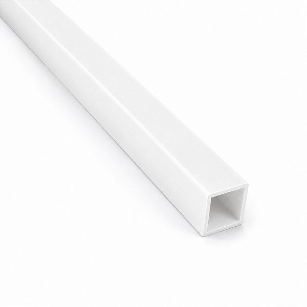 Perfil plástico tubo quadrado 13x13 mm para estruturas leve
