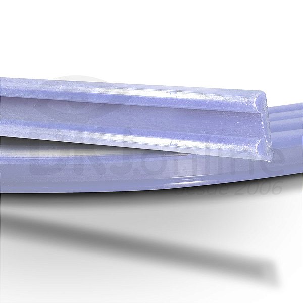 Perfil plástico vareta chata para toldos em PVC cristal rolo com 6 mts