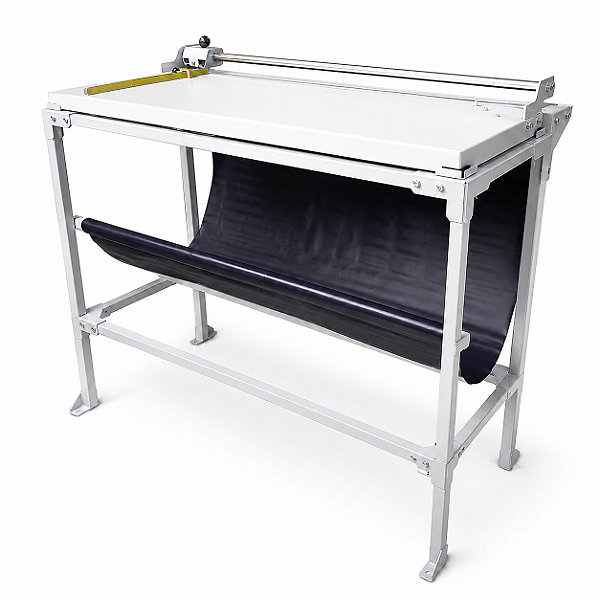Refiladora duplo eixo 76 cm com mesa para papel, lona e vinil adesivo