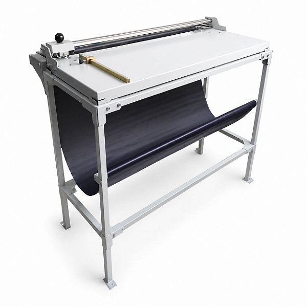 Refiladora duplo eixo 106 cm com mesa para papel, lona e vinil adesivo