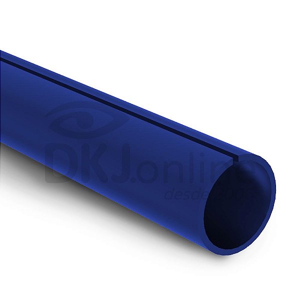 Perfil plástico C 5/8 (16 mm) PS Azul barra 3 metros