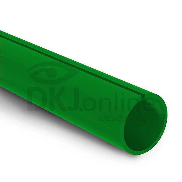 Perfil plástico C 7/8 (23 mm) PS Verde barra 3 metros
