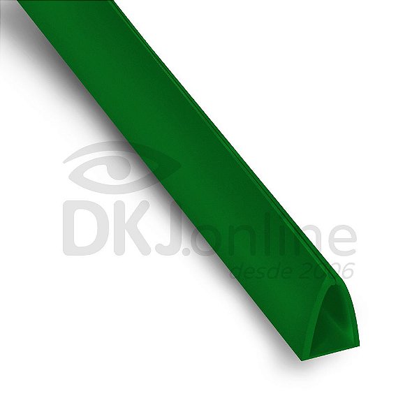 Perfil plástico Peg Doc PS (poliestireno) verde 15 mm barra 3 metros