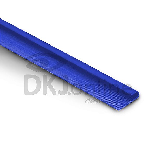 Perfil plástico J porta chapa PS (poliestireno) azul barra 3 metros
