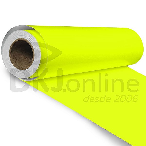 Vinil adesivo fluorescente amarelo 50 cm de largura - Aplike