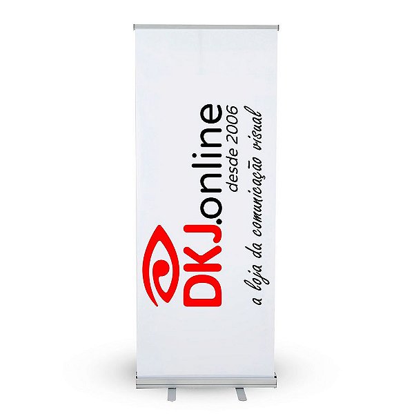 Roll up - porta banner de alto padrão em alumínio 100 x 200 cm