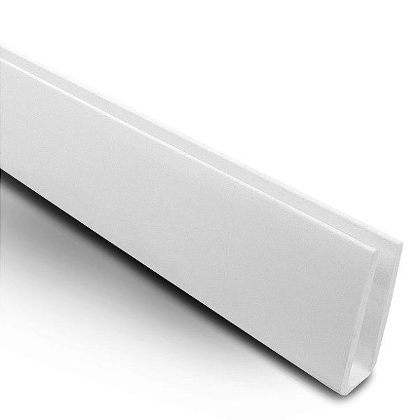 Perfil plástico U 8,8 x 25 mm em PS ou PVC