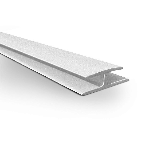Perfil plástico H 15x20 mm abertura 4 mm em PS ou PVC