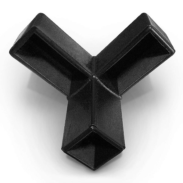 Conector Y preto para estruturas de metalon 20x20 mm Pct com 10 unds