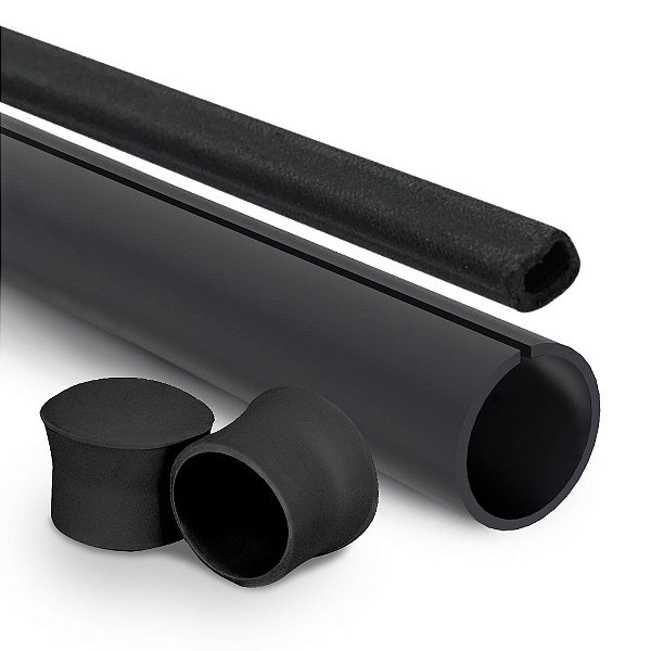 Kit para montagem de banners de 60 cm: 50 perfil C 5/8", 50 baguetes e 100 ponteiras