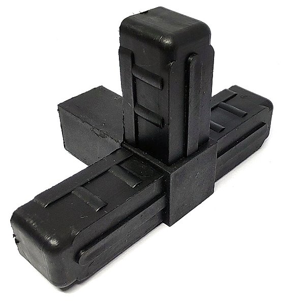 Conector S4 preto para estruturas de metalon e alumínio de 1" (25 mm)