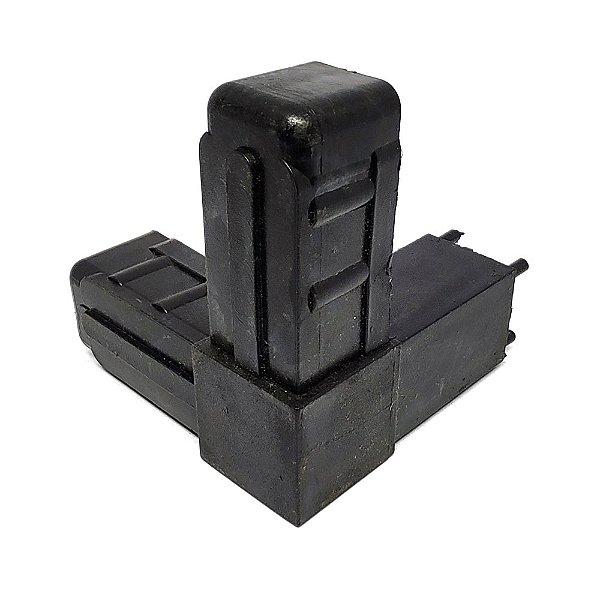 Conector Y preto para estruturas de metalon e alumínio de 1" (25 mm)
