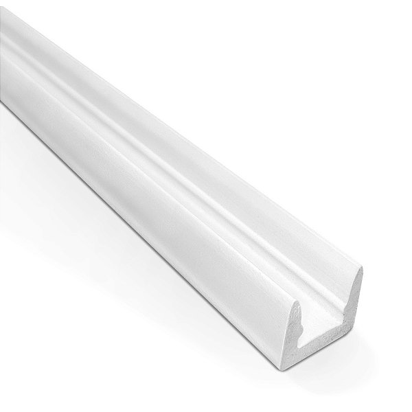 Perfil plástico U branco para rejuntes